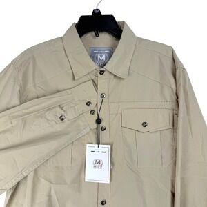 Most Official Seven Button Down Shirt Mens Large Khaki Utility Gorpcore Safari
